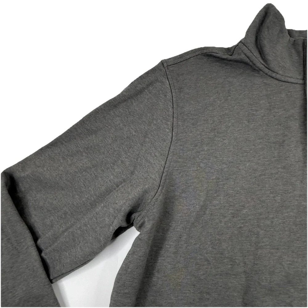 The North Face Mens 1/4 Snap Button Fleece Pullover Heather Gray Size XXL